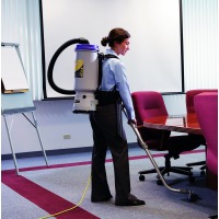 carpet cleaning with a back pack vacuum
